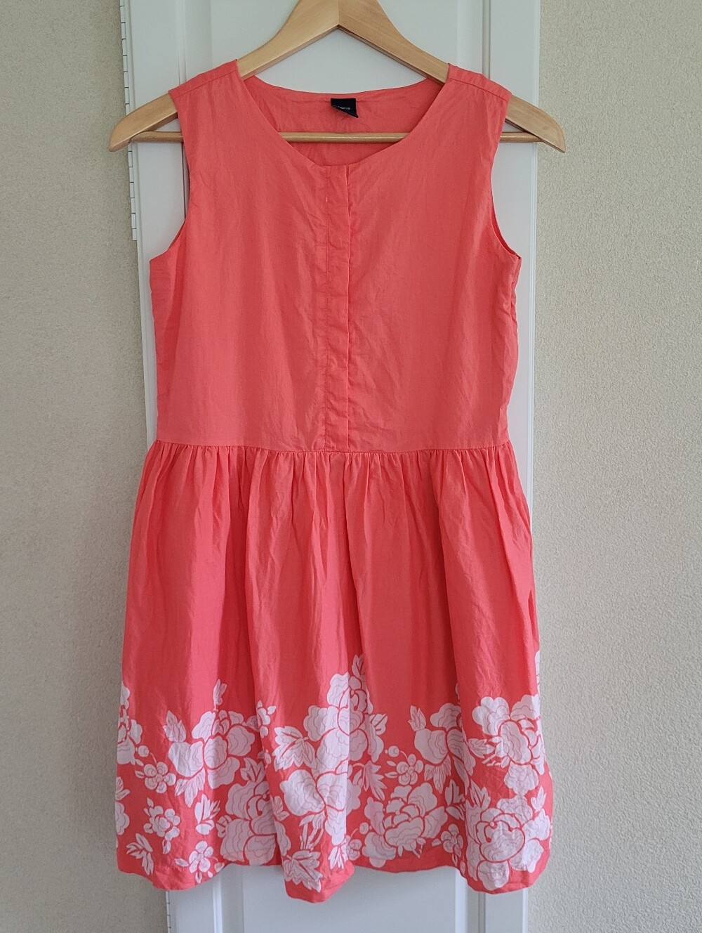 Gap Kids Sleeveless Coral Floral Border Dress Size XXL 14-16